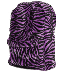 BAGS - ZEBRA FLUFFY PURPLE